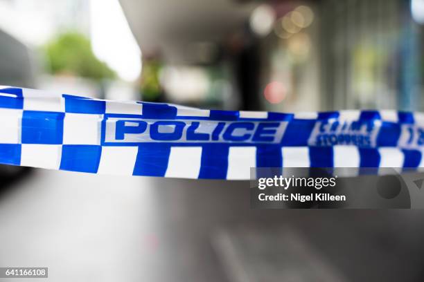 melbourne police tape - police australia stock pictures, royalty-free photos & images