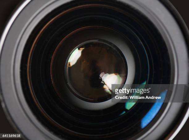 close-up of optics lens - security camera stock pictures, royalty-free photos & images