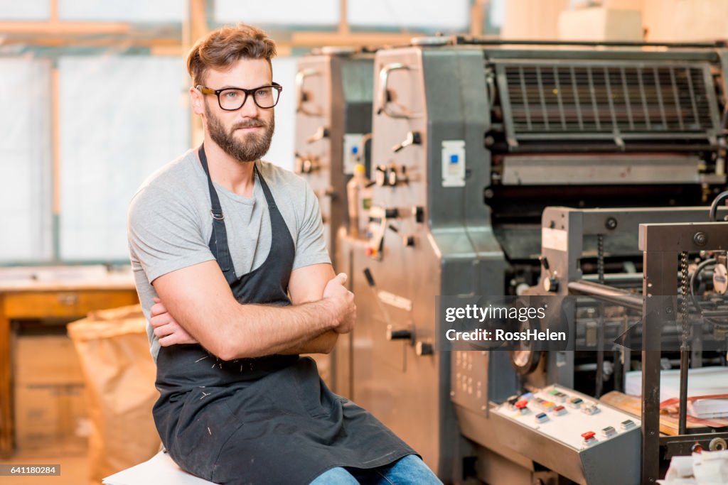 Man at the old printing plant