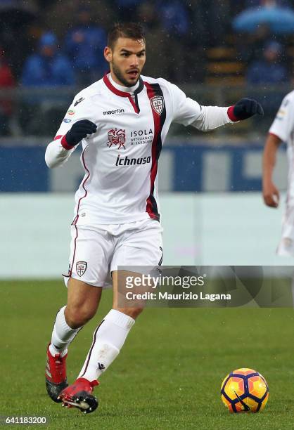 Pamagiotis Tachtsidis of Cagliari during the Serie A match between Atalanta BC and Cagliari Calcio at Stadio Atleti Azzurri d'Italia on February 5,...