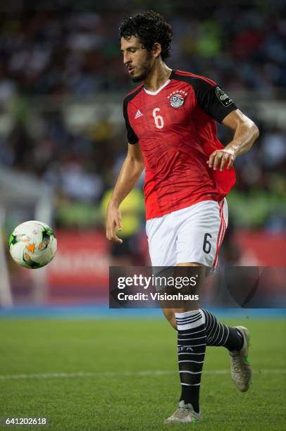 Of Egypt during the CAN 2017 FINAL between Egypt and Cameroon at Stade de L'Amitie on February 05, 2017 in Libreville, Gabon.