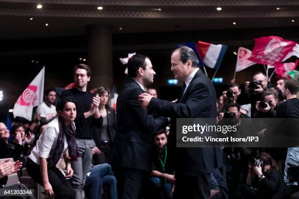 First secretary of the French Socialist Party, Jean Christophe Cambadelis attends the National Investiture Convention of the candidate of the...