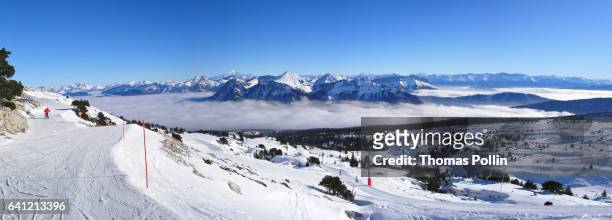 panorama over the alps - chambéry foto e immagini stock