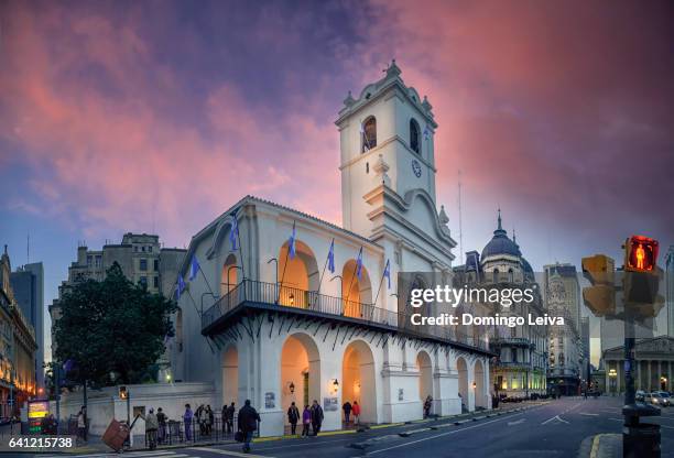 cabildo (town hall), buenos aires, capital federal, argentina - buenos aires architecture stock pictures, royalty-free photos & images