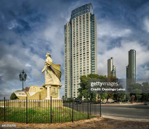 memorial to coast guard sailors, puerto madero, buenos aires, argentina - eva perón stock pictures, royalty-free photos & images