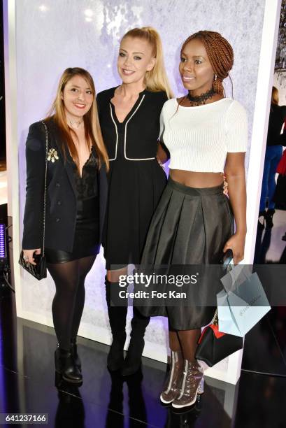 Mademoiselle Valerie style, Julia Battaia and Christy Taner attend the Yumi Katsura Haute Couture Spring Summer 2017 show as part of Paris Fashion...