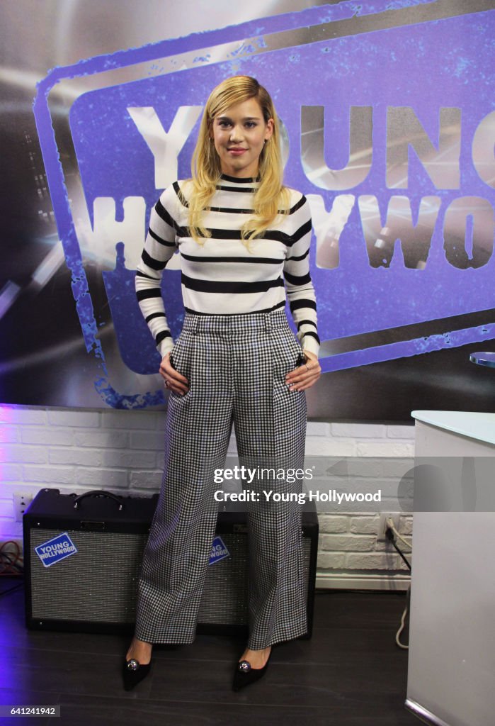 Matilda Lutz Visits Young Hollywood Studio