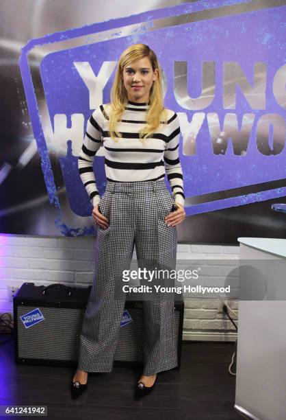February 1: Matilda Lutz visits the Young Hollywood Studio on February 1, 2016 in Los Angeles, California.
