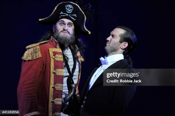 Ashley Riches as The Pirate King and David Webb as Frederic in English National Opera's production of Arthur Sullivan and W.S. Gilbert's The Pirates...