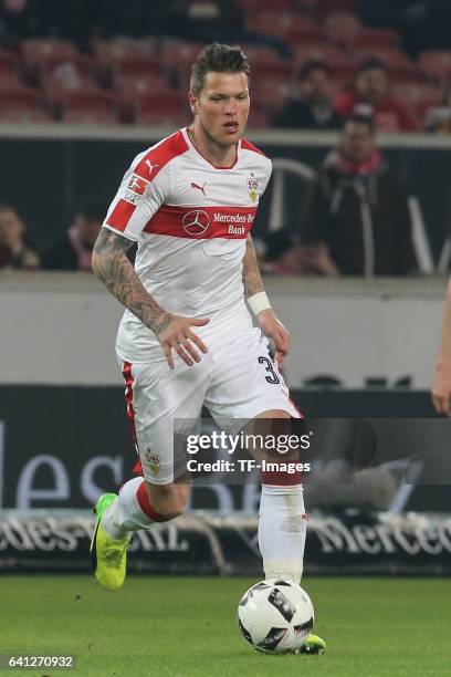 Daniel Gincek of Stuttgart in action during the Second Bundesliga match between VfB Stuttgart and Fortuna Duesseldorf at Mercedes-Benz Arena on...