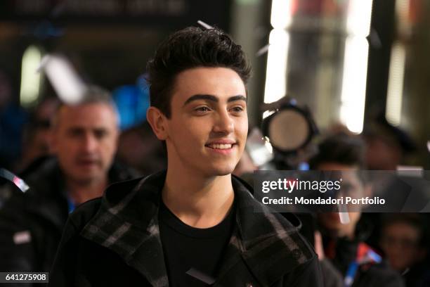 Singer Michele Bravi attends the Red Carpet of 67° Sanremo Music Festival. Sanremo, February 6, 2017