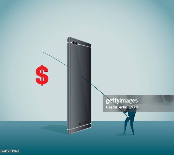 phishing - catching bugs stock illustrations