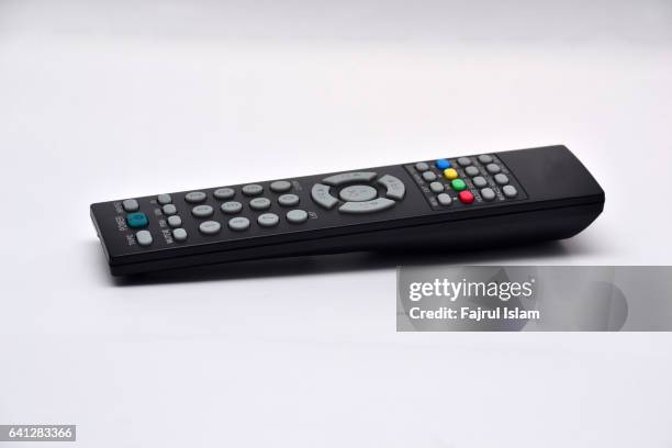 tv remote control on white background (with clipping path) - remote ストックフォトと画像