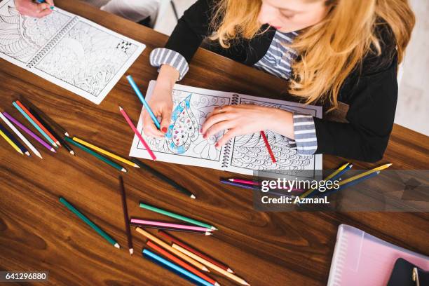 ich liebe färbung in den pausen - malbuch stock-fotos und bilder