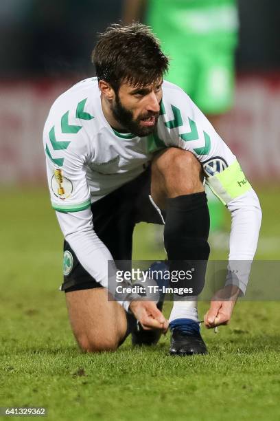 Marco Caligiuri of Greuther Fuerth on the groand during the DFB Cup match between SpVgg Greuther Fuerth and Borussia Moenchengladbach at Sportpark...