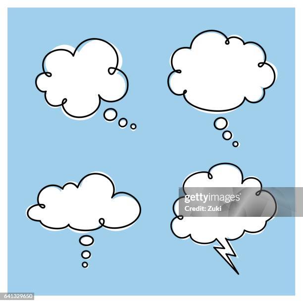 illustrazioni stock, clip art, cartoni animati e icone di tendenza di nuvole di pensiero - think idea