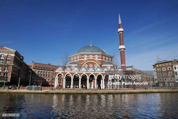 west mosque in amsterdam - masjid stock pictures, royalty-free photos & images