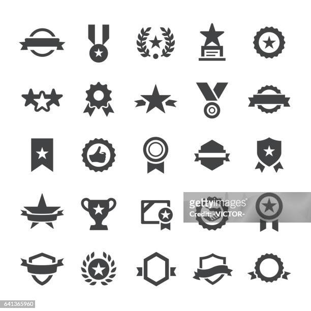 award icons - smart series - badge stock illustrations