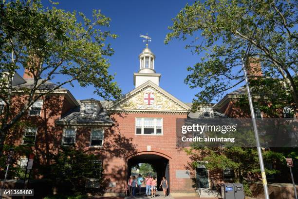 gate to wriston quadrangle in brown university - rhode island state house stock pictures, royalty-free photos & images