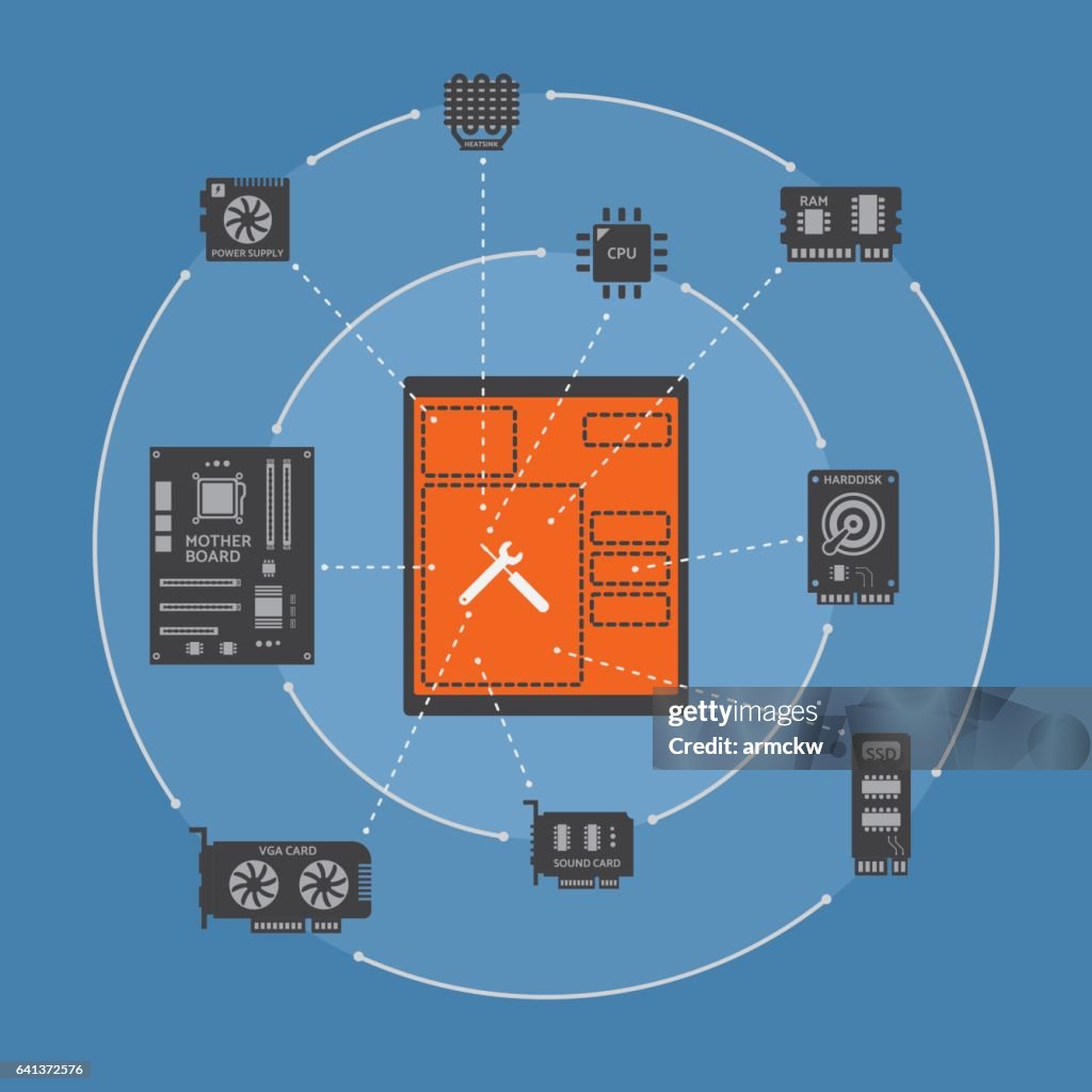 Vector Computer Hardware Computer Hardware High-Res Vector Graphic - Getty Images