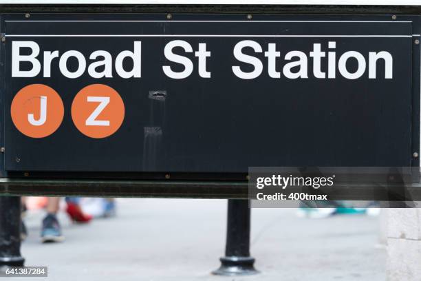 subway - broad street manhattan stock pictures, royalty-free photos & images