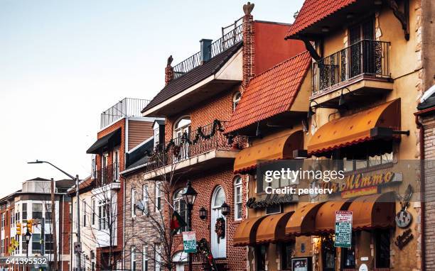 little italy, baltimore. - baltimore maryland daytime stock-fotos und bilder