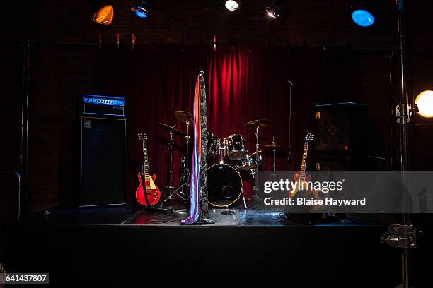 concert stage - musical instruments no people stock pictures, royalty-free photos & images