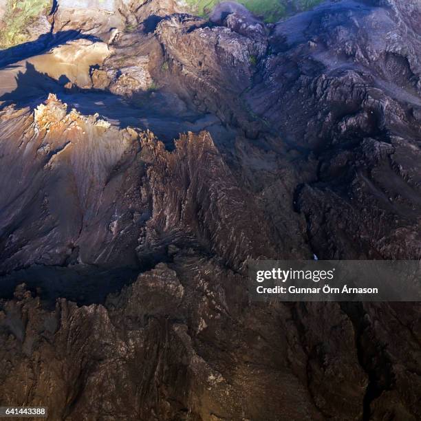 aerial view of iceland. - gunnar örn árnason stock-fotos und bilder