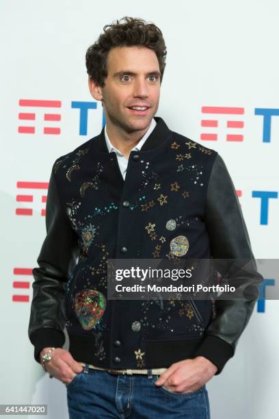 Singer Mika at 67th Sanremo Music Festival press room. Sanremo , february 8, 2017