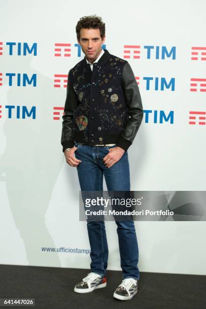 Singer Mika at 67th Sanremo Music Festival press room. Sanremo , february 8, 2017