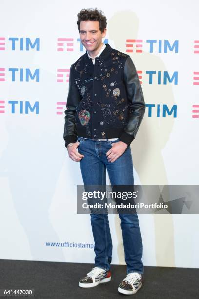 Singer Mika at 67th Sanremo Music Festival press room. Sanremo , february 8, 2017