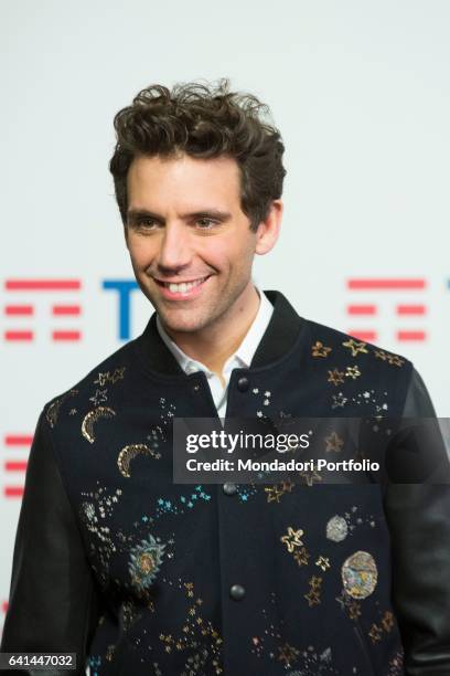 Singer Mika at 67th Sanremo Music Festival press room. Sanremo , february 8, 2017