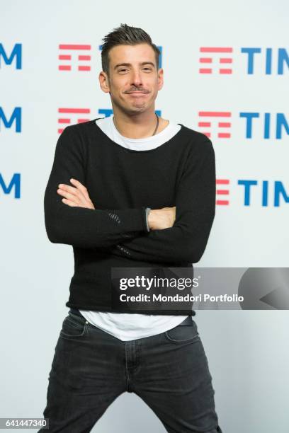 Italian singer Francesco Gabbani at 67th Sanremo Music Festival press room. Sanremo , february 8, 2017