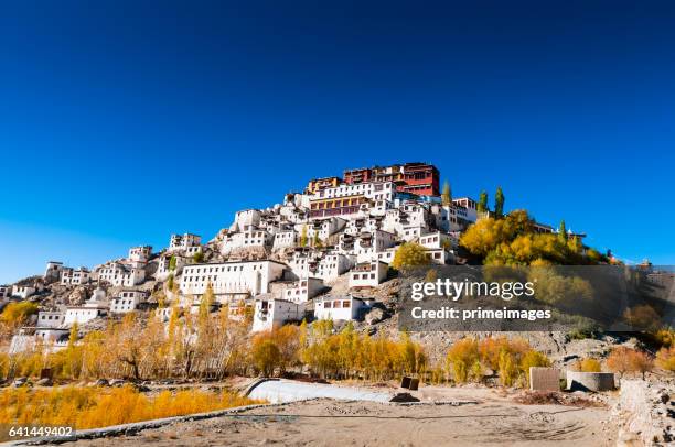 panorama of a nature and landscape view in leh ladakh india - leh stock pictures, royalty-free photos & images