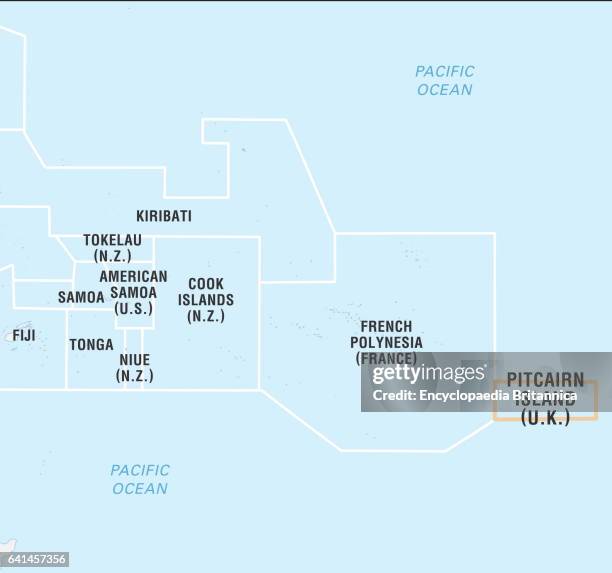 Locator map of Pitcairn Island.