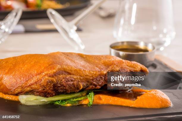 iberian suckling porc leg - iberian pig stock pictures, royalty-free photos & images