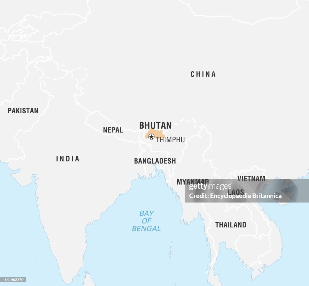 World Data Locator Map, Bhutan