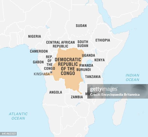 World Data Locator Map, Democratic Republic of the Congo.