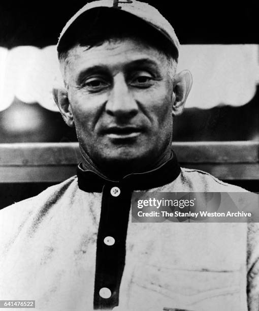 Honus Wagner, shortstop for the Pittsburgh Pirates, poses for a portrait, circa 1910.