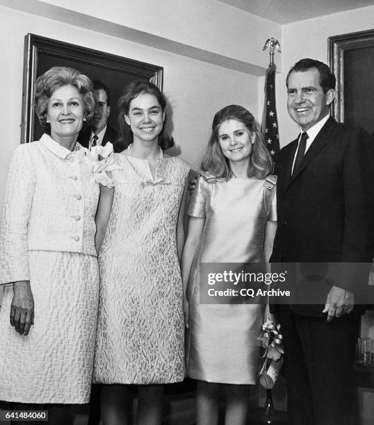 Richard M. Nixon and his family.