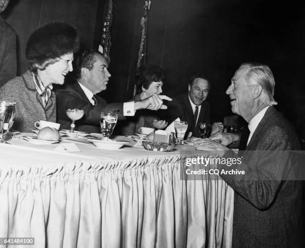 Presidential prayer breakfast; Mrs. Nixon, President Richard M. Nixon, Mrs. Gretchen Quil, Rep Quil, .