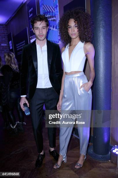 Francisco Lachowski and Cindy Bruna attend The Daily Front Row x LIFEWTR NFYW Opening Night at Kola House on February 9, 2017 in New York City.