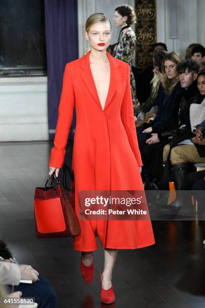 Frederikke Sofie walks the runway during Jason Wu show during New York Fashion Week at The St. Regis on February 10, 2017 in New York City.