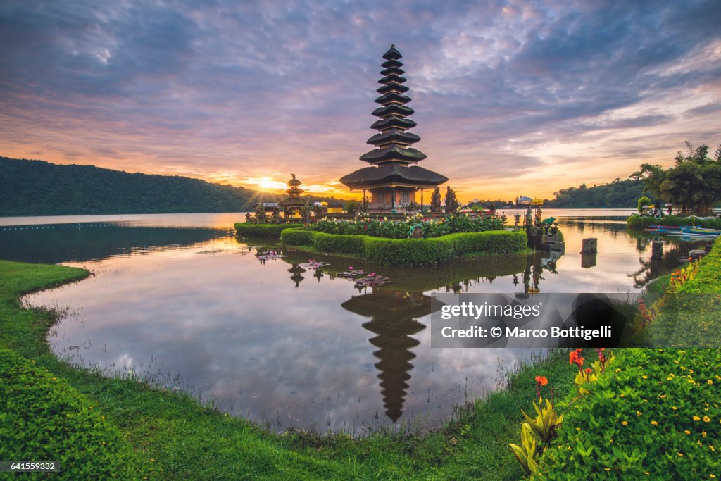 Pura Ulun Danu Bratan water temple. Bali.