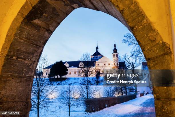 castle pardubice - czech republic castle stock pictures, royalty-free photos & images