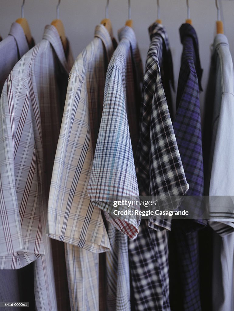 Row of Shirts on Hangers