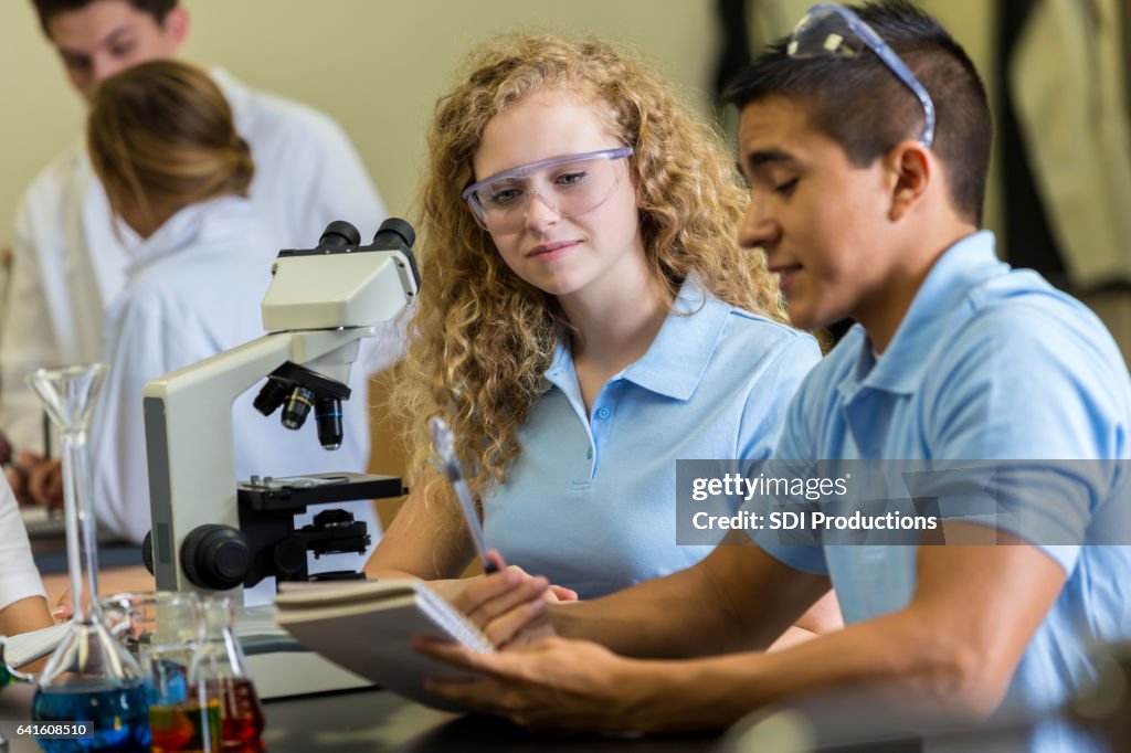 Stem Assignment High School Stem Students Work On Chemistry Lab Assignment High-Res ...