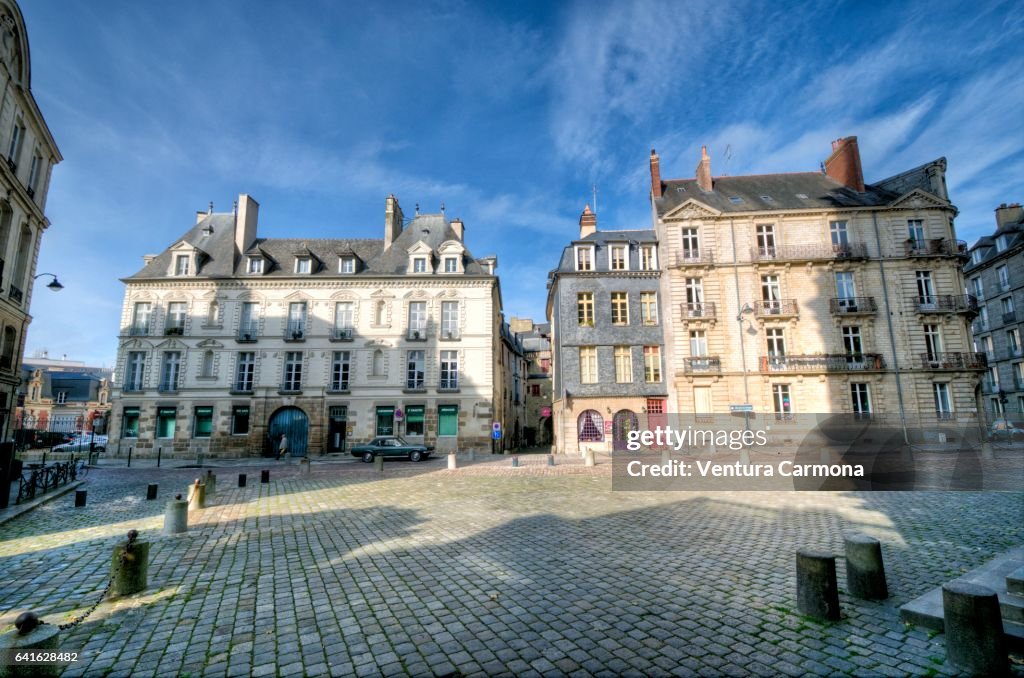 Old Town Square in Rennes, France