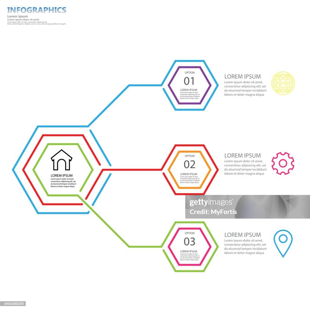 3line Way Infograpic The Line 3 Ways With Background High-Res Vector Graphic ...