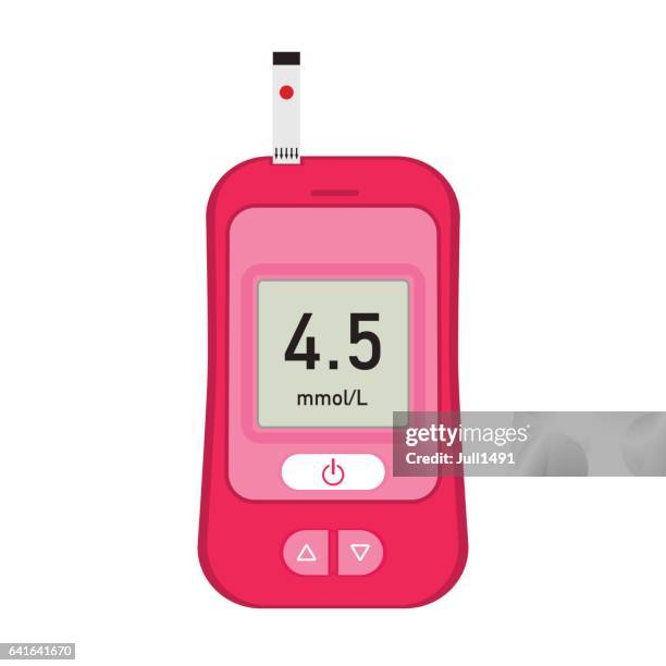 modern glucose meter - piercing tools stock illustrations